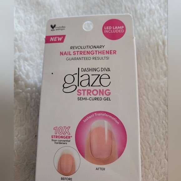 BRAND NEW IN BOX Dashing Diva Glaze semi cured nail set with LED Lamp - Picture 2 of 7